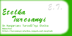 etelka turcsanyi business card